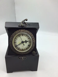 Home Interiors Classic 5" Penny Box Fold Away Desk Clock - Picture 1 of 7