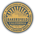Bakersfield City Usa Label Car Bumper Sticker Decal