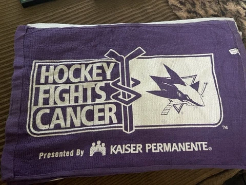 San Jose SJ Sharks Hockey Fights Cancer Rally Towel SGA NEW Cover