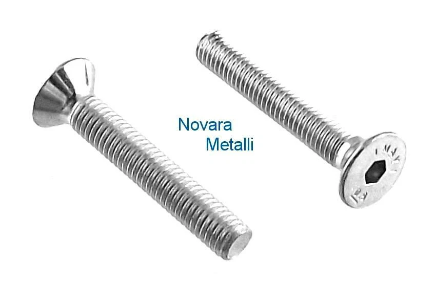 100 viti Brugola Testa Piana Svasata M4x20 zincate10.9  - Immagine 1 di 1