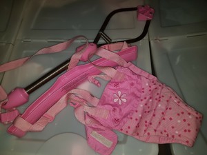 pink baby door bouncer