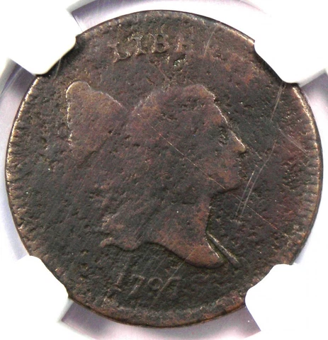 1797 Liberty Cap Flowing Hair Half Cent 1/2C - NGC VG Detail - Rare Coin! Cover