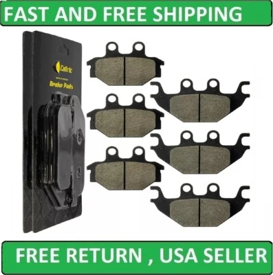 Pastillas de freno delanteras y traseras Caltric para Kawasaki KVF300 Brute Force 300 2012-2025 Foto 1 de 4