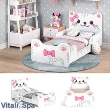 VITALISPA Lettino per bambini 80x160 cm Letto junior Letto per ragazzi Gatto Aut