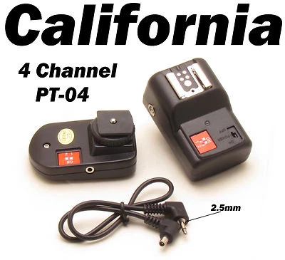 4CH PT-04 Wireless Flash Trigger Sync Speed 1/250s Canon Nikon Sigma Olympus  - Image 1 of 4