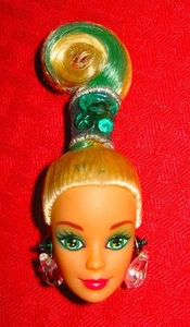 VINTAGE 90s CHER DESIGNER BOB MACKIE NEPTUN GREEN BLUE FOR OOAK BARBIE HEAD! - Bild 1 von 6