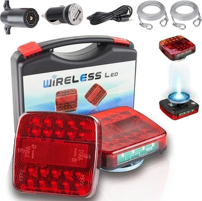 Wireless Trailer Lights Magnetic, upgrade Rechargeable Wireless Trailer Tow - Image 1 of 4