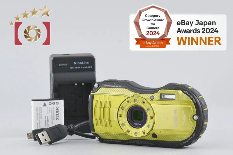 "Count 918" Ricoh Pentax WG-4 Lime Yellow 16.0 MP Waterproof Action Camera - Image 1 of 4