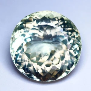 24.15 Ct IF Beautiful Round 17.8 MM 100% Natural Lime Green Burma Sillimanite - Picture 1 of 5