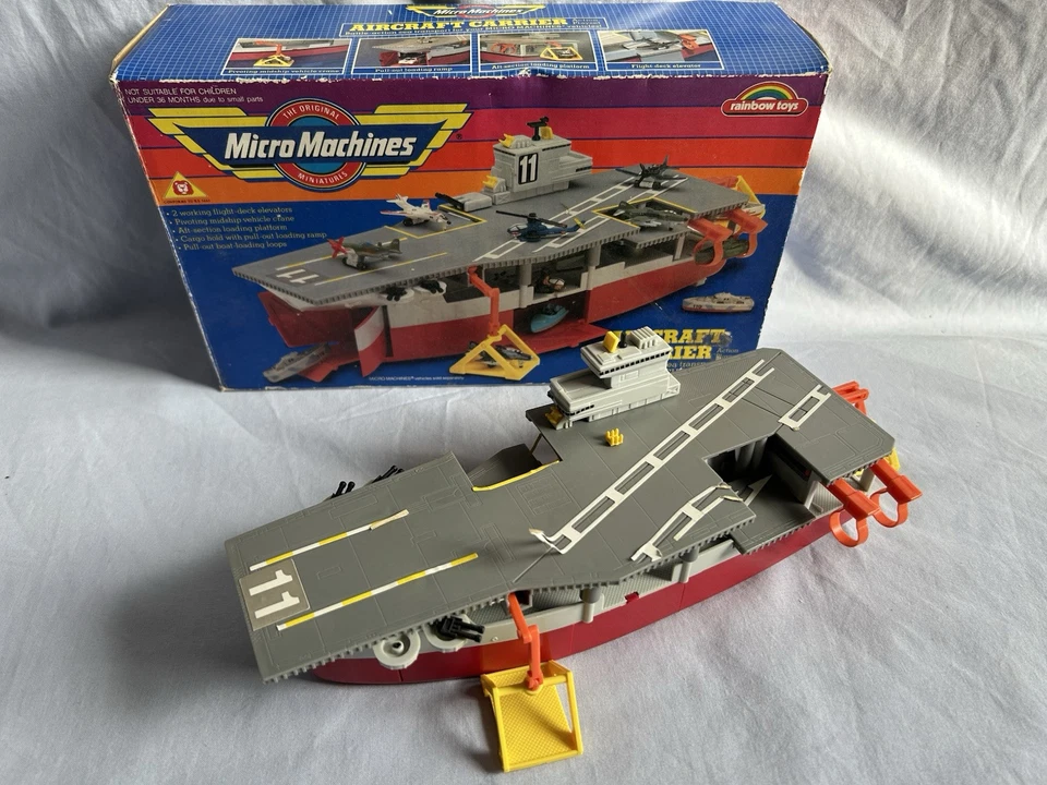 Micro Machines, Galoob, 1988, Авианосец, Почти Полный, В Коробке - Изображение 1 из 4
