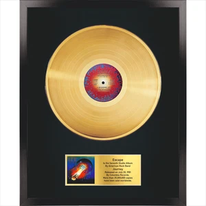 Journey – Escape / LP Gold 12 inches / Souvenir in black frame/For fans of rock - Picture 1 of 7