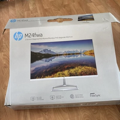 HP M24fwa 23.8" White FHD Monitor AMD FreeSync 5ms, VGA, HDMI, 75 Hz Display - Image 1 of 3