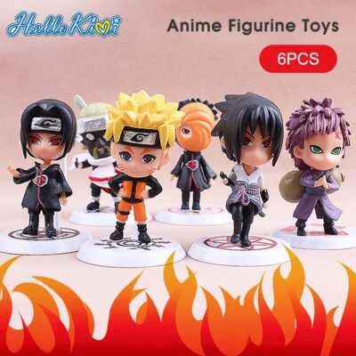 Juego de 6 figuras modelo Naruto Sakura Sasuke decoración cumpleaños vacaciones regalo Foto 1 de 4