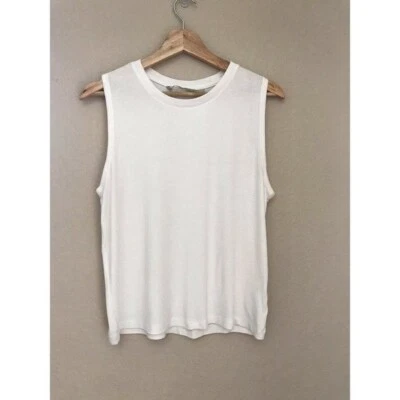 Regata Athleta grande feminina revive costela crop branca respirável - Imagem 1 de 4