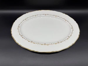 Royal Worcester Gold Chantilly 15 1/2" Oval Serving Platter Bone China England - Picture 1 of 5