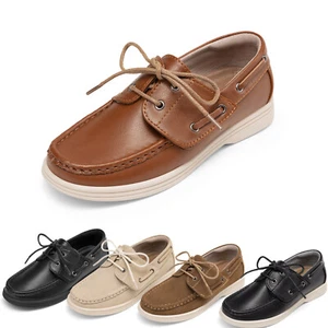 DREAM PAIRS Boys Dress Shoes Boat Shoes Slip on Loafers Casual School Shoes - Picture 1 of 38