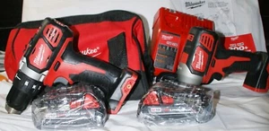 Milwaukee 2691-22 M18 Compact 1/4" Hex Impact Driver Combo Kit 231 - Picture 1 of 24