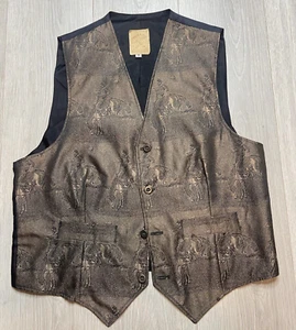 Wah Maker Vest Men Medium Frontier Cowboy Rodeo Reenactment Old West USA Gambler - Picture 1 of 9