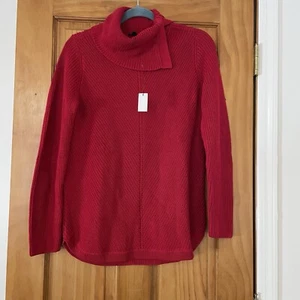 Talbots Pullover Wasserfallausschnitt Baumwolle Modal Mischung Strick schwer Damen Small neu - Bild 1 von 9