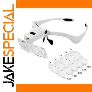 Headband LED Magnifier with 5 Lens Options - Afbeelding 1 van 7