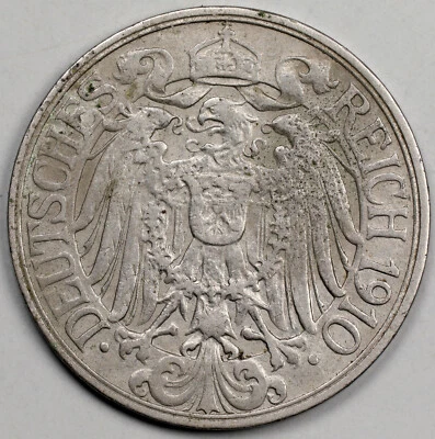 1910-J Germany 25 Pfennig - Image 1 of 2