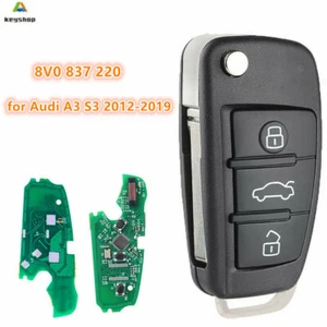 for Audi A3 S3 2012-2019 Megamos AES Flip 434MHz Remote Car Key Fob 8V0 837 220 - Picture 1 of 5