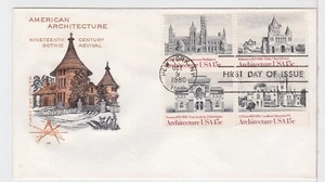 TurtlesTradingPost- American Architecture- 1980 - FDC #1838-41 House of Farnam - Picture 1 of 1