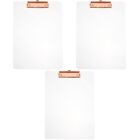  3 Pieces Transparent Folder Writing Board for Student Acrylic File Clipboard