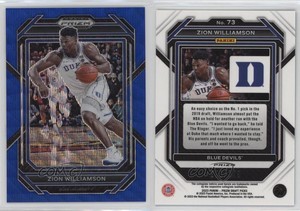 2023-24 Panini Prizm Draft Picks Blue Wave Prizm /249 Zion Williamson #73