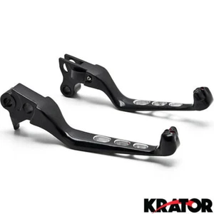 Skull Hand Lever Brake Lever Clutch For Harley Davidson Softail Black & Chrome - Picture 1 of 4