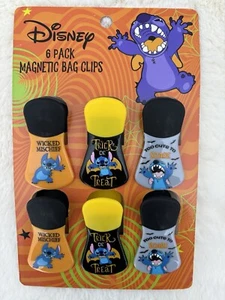 Disney Stitch 6er Pack Magnet Tasche Clips Halloween Trick Leckerli zu süß zum Erschrecken - Bild 1 von 2
