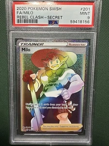 Milo (Secret) 201/192 Swsh02: Rebel Clash Holo PSA 9 - Picture 1 of 2