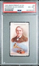 1924 Bucktrout & Co INVENTORS #8 THOMAS ALVA EDISON PSA 6 EX - MT