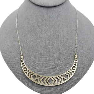 Orelia London Gold Crescent Pendant Silver Chain Necklace - Picture 1 of 12