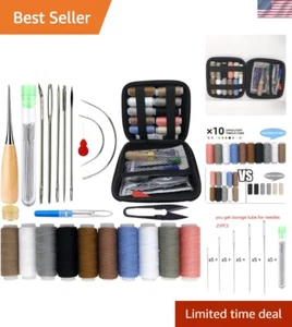 47-Piece Heavy Duty Upholstery Repair Sewing Kit with Assorted Needles & Threads - Picture 1 of 8