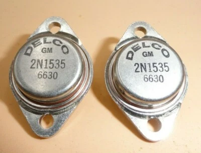 Transistores de potencia de germanio Delco 2N1535 (CANTIDAD 2) Foto 1 de 4
