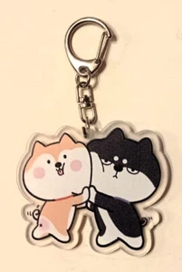 Schlüsselanhänger Corgi Shiba Inu Dog Doll-Cartoon,Paar,Liebe,Geschenk-Acryl NEW - Picture 1 of 3