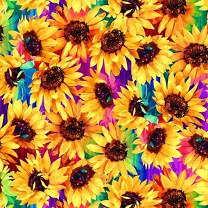 Timeless Treasures Sundance von Chong-A Hwang CD3303 Multi Packed SunflowerCotton - Bild 1 von 1