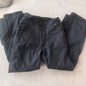 REI Girls Ski Snowboard Snow Pants Black Adjustable Water Resistant Logo S/ 8 - Picture 1 of 4