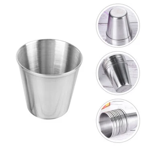 6 Pcs Stainless Steel Wine Glass Cups Reusable Camping Man Travel - Picture 1 of 12