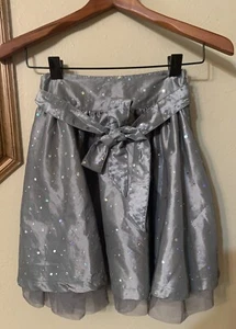 The Children’s Place Silver Gray Holiday Full Skirt Size 6 - Picture 1 of 11