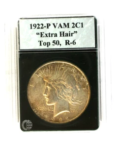 1922 P VAM 2C1 "Extra Hair" Top 50 Coin - Picture 1 of 4