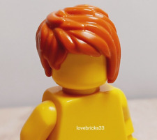 Nueva peluca LEGO más larga en un lado corte de pelo asimétrico naranja oscuro estrella atrevida