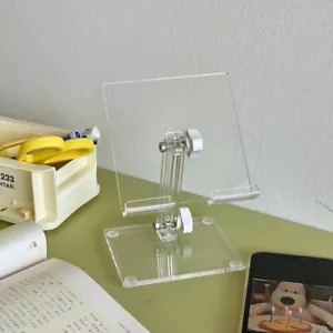 Tablet Stand Acrylic Tablet Phone Pad Holder Desktop Adjustable Folding Bracket - Picture 1 of 5
