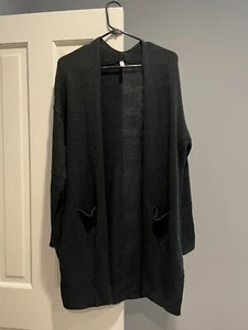 Knielange Strickjacke Top Zustand Schwarz Größe XL - Bild 1 von 3