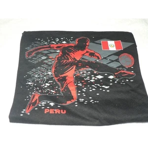 Gen2 Kids National Soccer Apparel Peru T-Shirt Black/Red/Grey Medium 10/12 - Picture 1 of 4