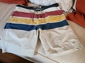 Pantalones cortos de tabla de surf Katin 1954 34 botones a presión traje de baño con mosca - Imagen 1 de 21
