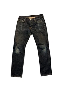 Baldwin The Henley Classic Slim Jeans Distressed Cotton MADE IN USA Sz 33x31 - Picture 1 of 7
