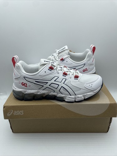 Scarpe da ginnastica ASICS uomo bianche e blu navy Gel Quantum 180 running UK 6 EU 40 provate