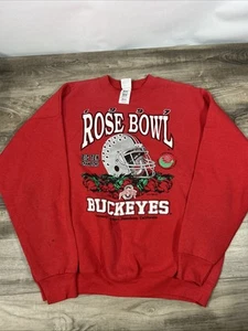 Vtg Fruit of the Loom 1997 Ohio State Buckeyes Rose Bowl Crewneck Sweatshirt XL - Picture 1 of 9